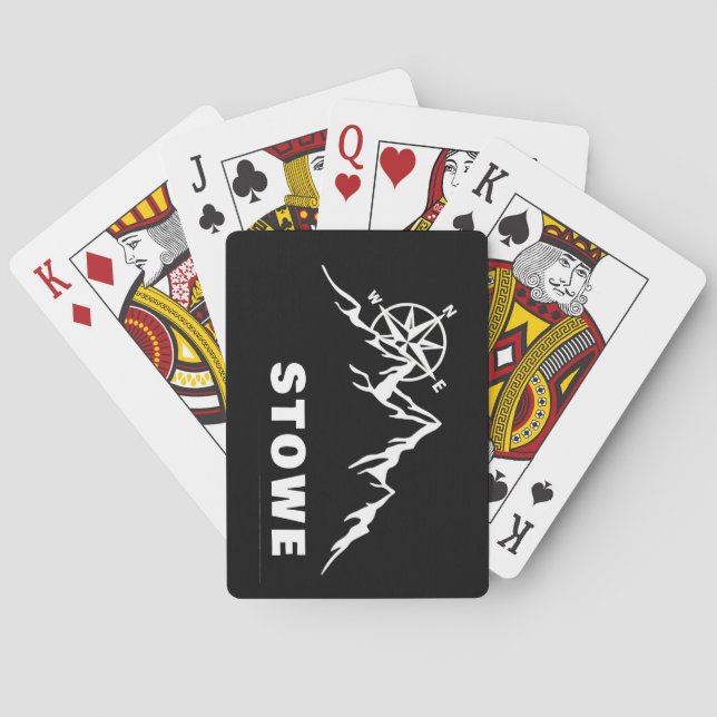 Stowe Vermont Ski Playing Cards Casinokort (Baksidan)