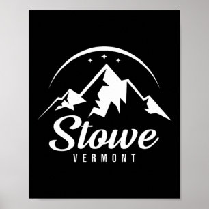 Stowe Vermont Ski Resort Skiing Snowboarding Poster