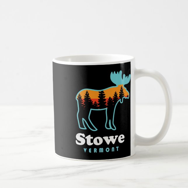 Stowe Vermont Skidberg Stowe Vt Älg  Kaffemugg (Höger)