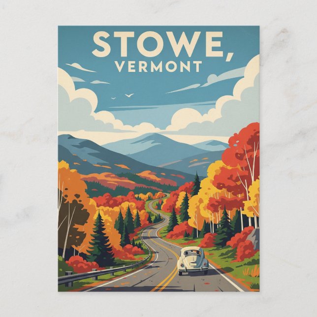 Stowe Vermont Travel Vykort (Framsida)