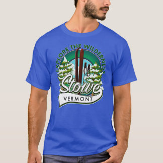 Stowe Vermont utforskar Wilderness ski T Shirt