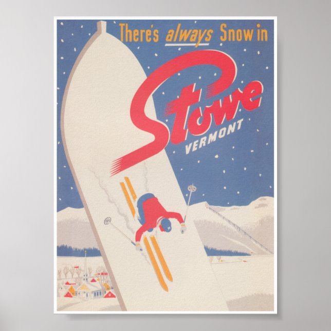 Stowe Vermont Vintage Ski Poster (Framsidan)