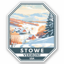 Stowe Vermont Winter Vintage Klistermärken