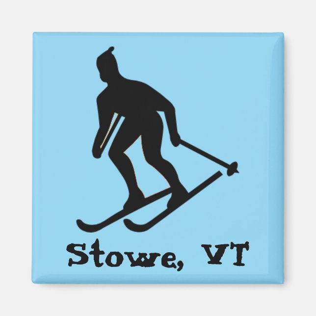 Stowe, VT (Mount Mansfield, Öster Kusten Skiing) Magnet (Framsidan)