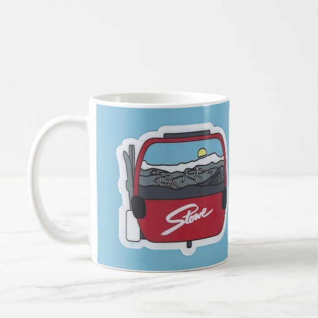 Stowe VT Skiing  Mug Kaffemugg (Vänster)