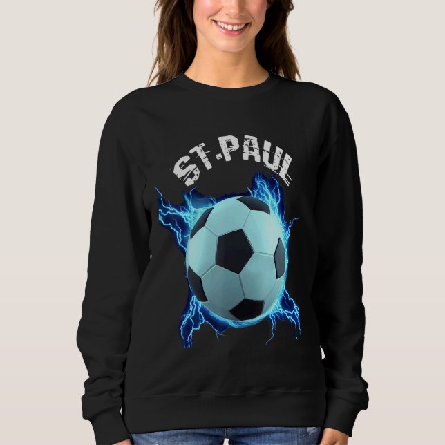 Stpaul Soccer Retro T Shirt (Framsida)