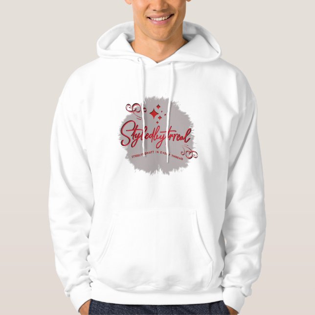 STR8LYKDHATT RED & BLACK HOODIE (Framsida)