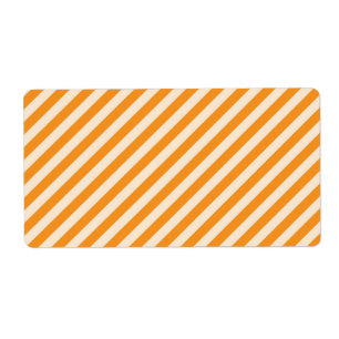 [STR-OR-1] Görad randig orange- och vitcandy cane Fraktsedel