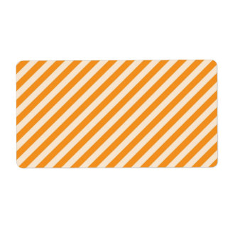 [STR-OR-1] Orange och vit candy cane stripe Fraktsedel