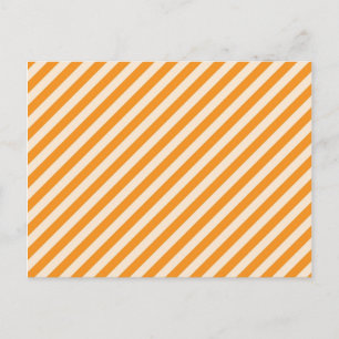 [STR-OR-1] Orange och vit candy cane stripe Vykort
