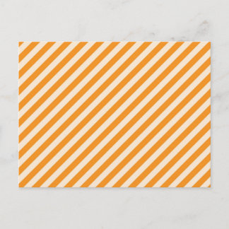 [STR-OR-1] Orange och vit candy cane stripe Vykort