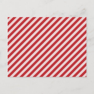 [STR-RD-1] Röd och vit candy cane stripe Vykort