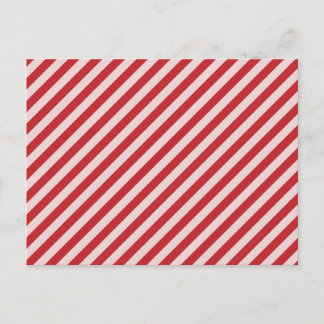 [STR-RD-1] Röd och vit candy cane stripe Vykort