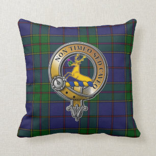 Strachan Tartan & Badge Kudde