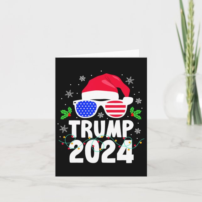 Sträck 2024 Santa Usa Gör jul Underbar igen Fu Kort (Framsida)