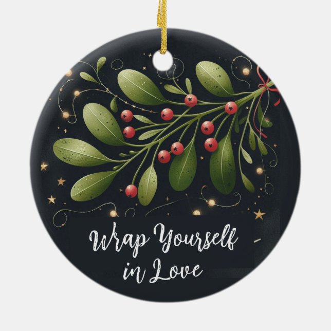 Sträck dig själv i Kärlek jul Julgransprydnad Keramik (Baksidan)