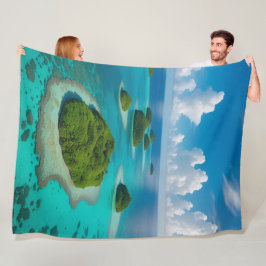 "Sträck dig själv i Paradise: Tropical Archipelago Fleecefilt