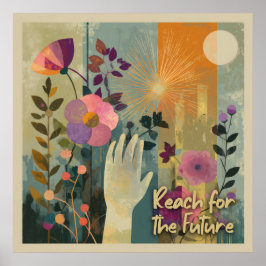 Sträck för framtiden - Solarpunk Art-utskrift Poster