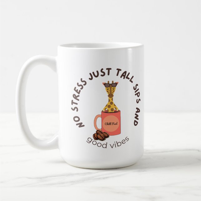 “Sträck på dig, smutt långsamt, stressa mindre.” Kaffemugg (Vänster)