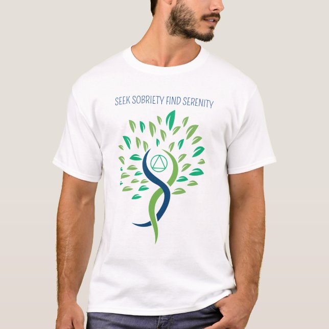 Sträck sobriety Find Serenity - Slogan Shirt T (Framsida)