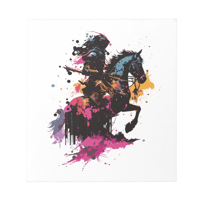 Sträckande häst i vattenfärg anteckningsblock (Framsida)