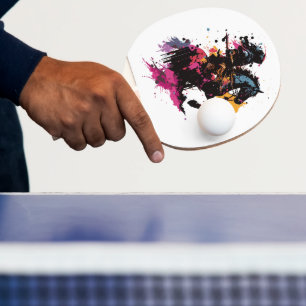 Sträckande häst i vattenfärg pingisracket