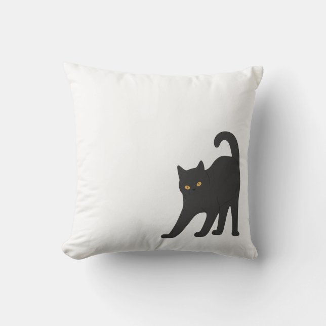 Sträckande katt Dekorativ kudde (Framsida)