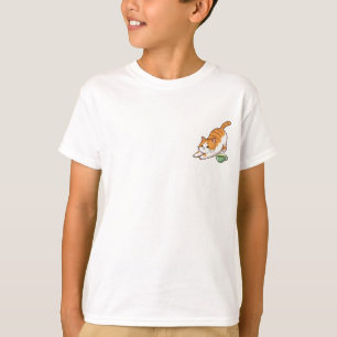 Sträckande katt morgonte Morgonte för barn T Shirt