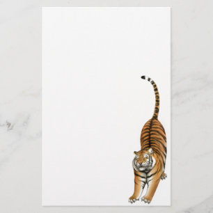 Sträckning av Bengal tigerbrevpapper Brevpapper