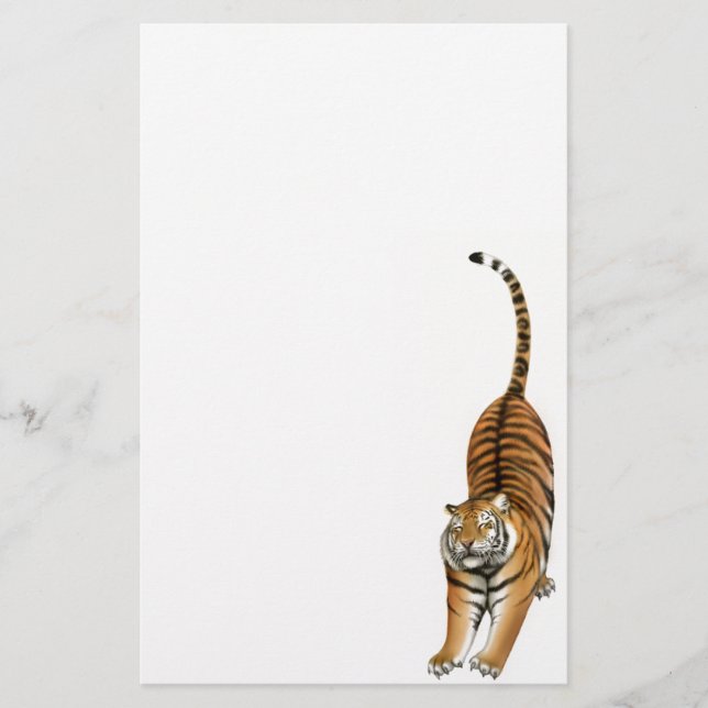Sträckning av Bengal tigerbrevpapper Brevpapper (Framsida)