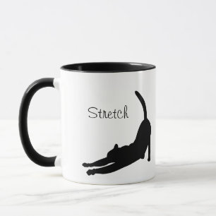 Sträckning av kattSilhouettemuggen Mugg