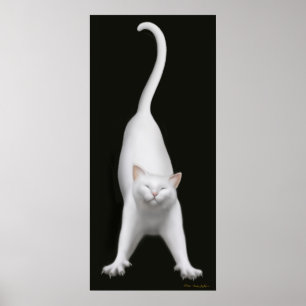 Sträckning av vitkatttrycket poster