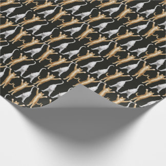 Sträckning av Yogakatter som slår in papper Presentpapper