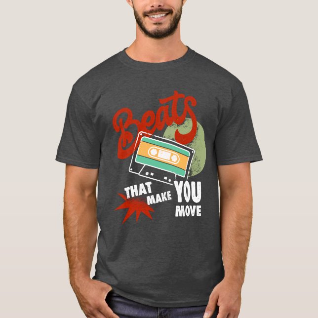 Sträckor som får dig att röra dig | Retro Music De T Shirt (Framsida)