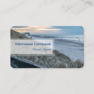 Sträckor vid havssanddyner agent stil visitkort