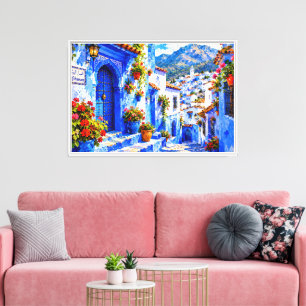 Sträckt canvastryck Chefchaouen Marocko