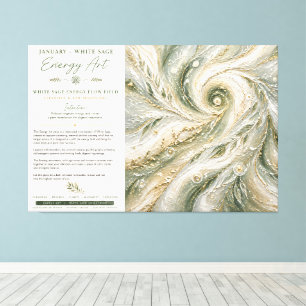 Sträckt Canvastryck Januari — White Sage Energy