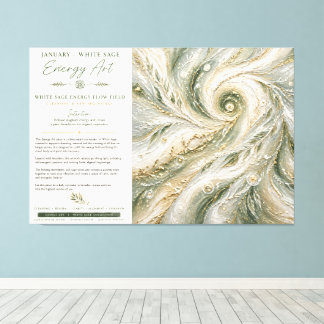 Sträckt Canvastryck Januari — White Sage Energy
