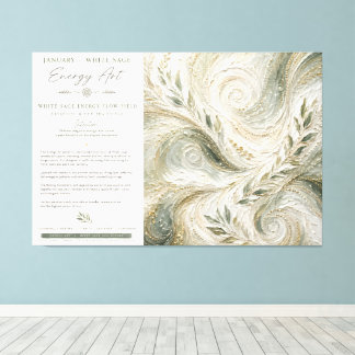 Sträckt Canvastryck Januari — White Sage Energy