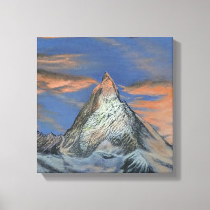 Sträckt canvastryck - Matterhorn vid solnedgång