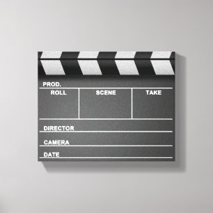 Sträckt kanvastryck för film Clapboard