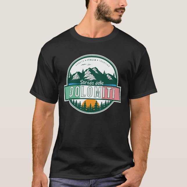 Strada statale 48 delle Dolomiti italian apls T Shirt (Framsida)