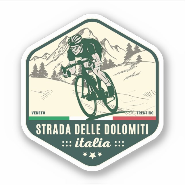 Strada statale 48 delle Dolomiti Klistermärken (Framsida)