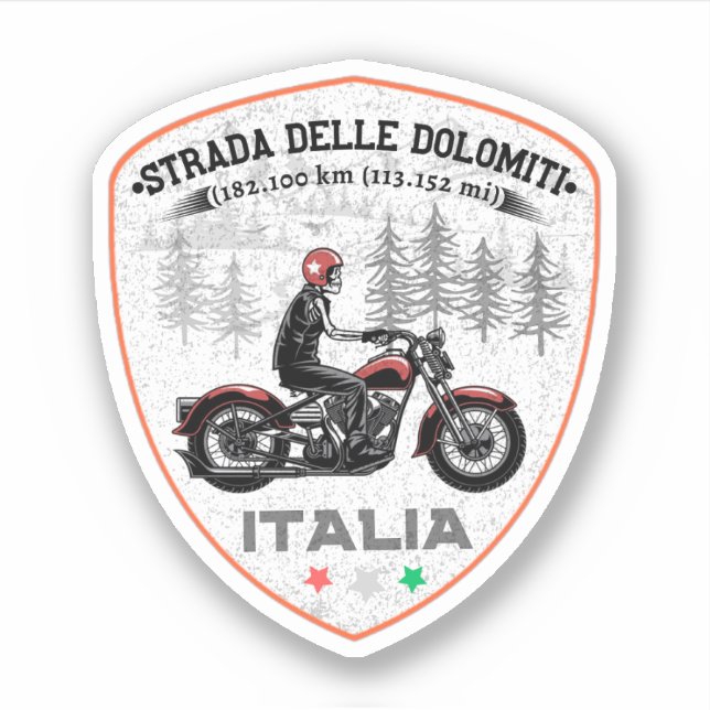 Strada statale 48 delle Dolomiti Klistermärken (Framsida)