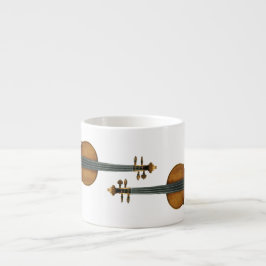 Stradivari fiolDuo reproducerad på espressokoppen Espressomugg