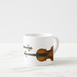 Stradivari fiolDuo reproducerad på espressokoppen Espressomugg