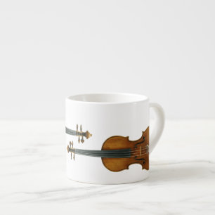 Stradivari fiolDuo reproducerad på espressokoppen Espressomugg