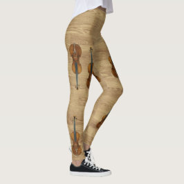 Stradivarius fioler på den Wood panellooken Leggings