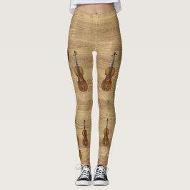 Stradivarius fioler på den Wood panellooken Leggings