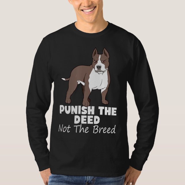 Straffa Gärningen Inte Ras Pitbull Gif Pit Bull T Shirt (Framsida)